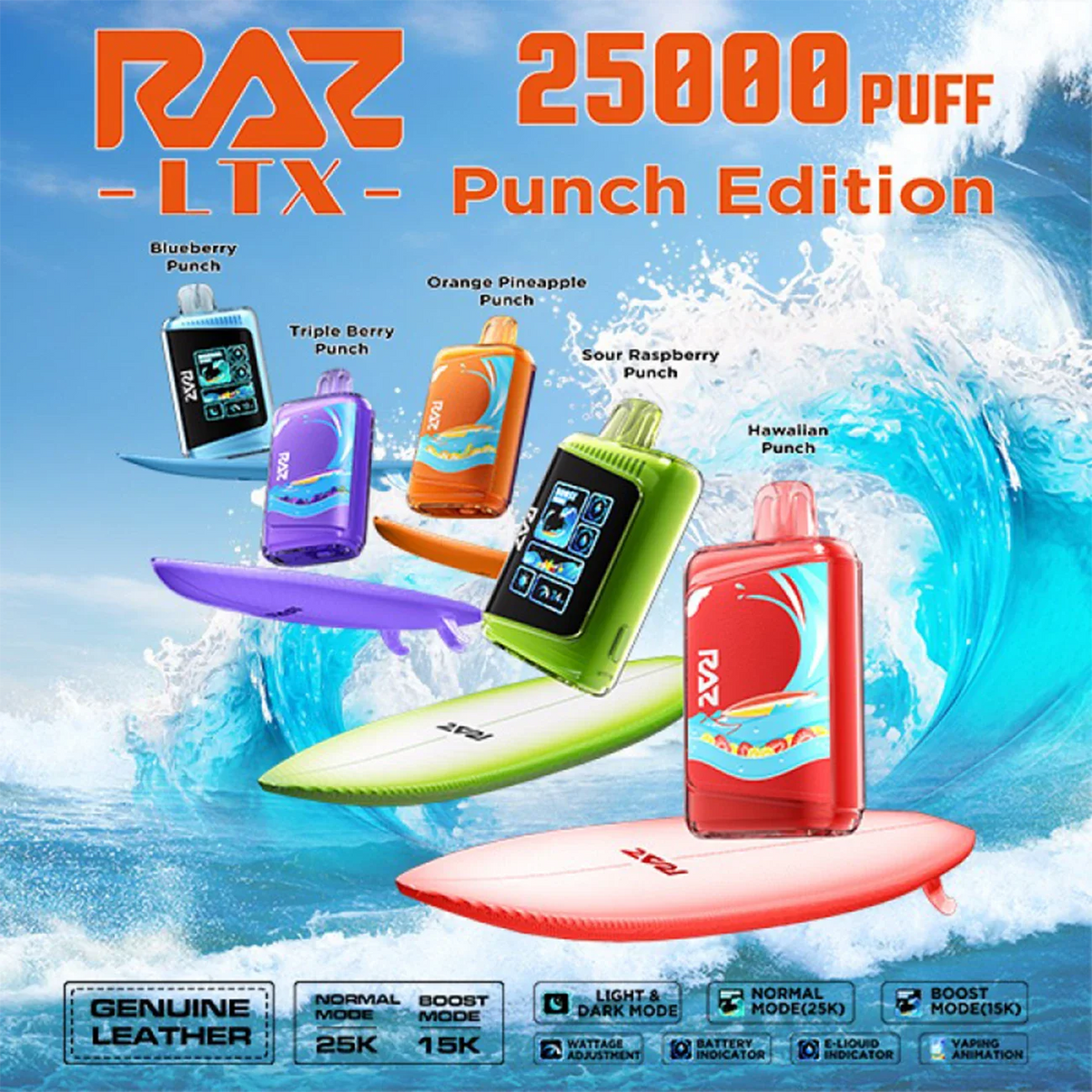 elf bar vape uk RAZ LTX DC25000 Disposable Punch Edition Vape – chillzoneusa main image 1